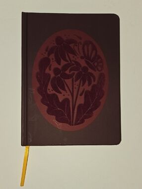 James Burke Plum Hardcover Journal With Velvet Floral Cover Design